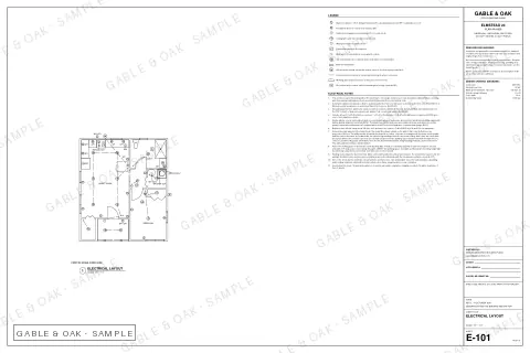Electrical layout, drawing sheet