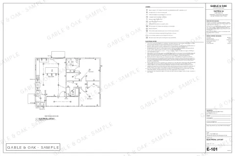 Electrical layout, drawing sheet