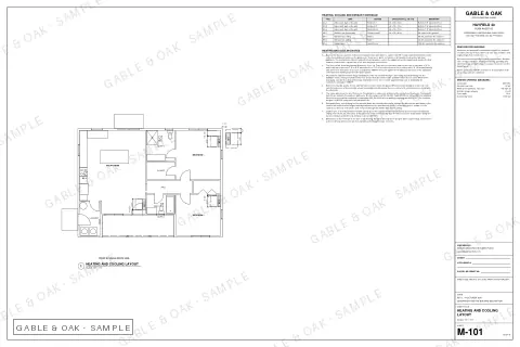 Heating and cooling layout, drawing sheet