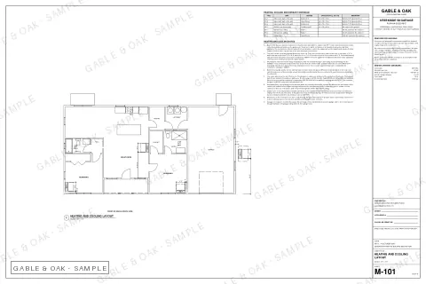 Heating and cooling layout, drawing sheet