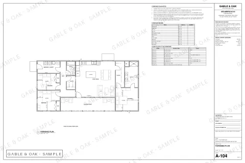 Furnished plan, drawing sheet