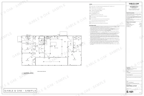 Electrical layout, drawing sheet
