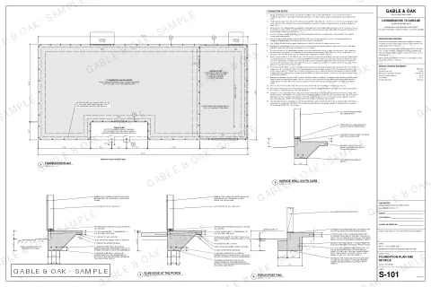 Foundation plan and details, drawing sheet