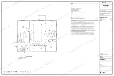 Electrical layout, drawing sheet