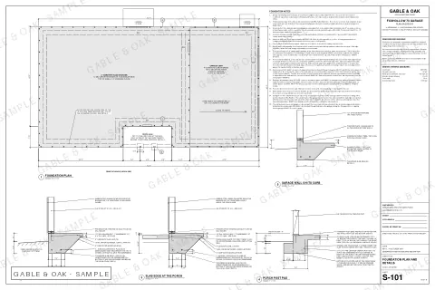 Foundation plan and details, drawing sheet