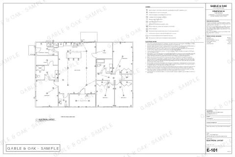 Electrical layout, drawing sheet