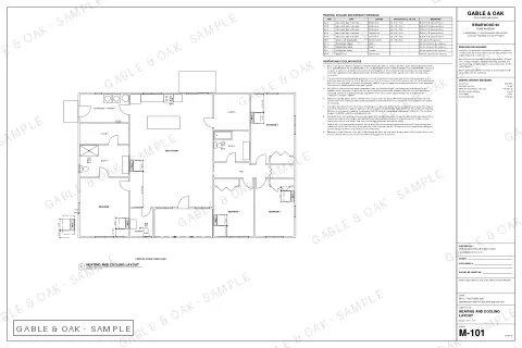 Heating and cooling layout, drawing sheet