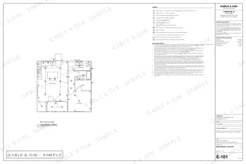 Electrical layout, drawing sheet
