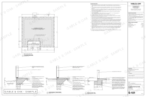 Foundation plan and details, drawing sheet