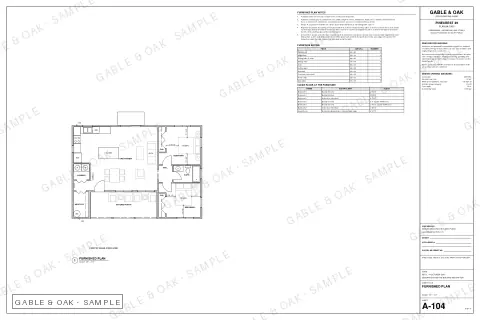 Furnished plan, drawing sheet