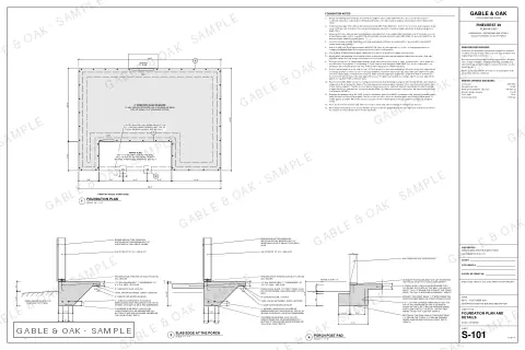 Foundation plan and details, drawing sheet
