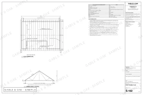 Roof framing plan, drawing sheet