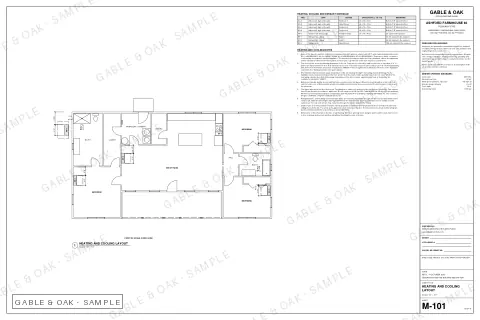 Heating and cooling layout, drawing sheet