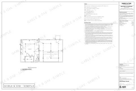 Electrical layout, drawing sheet